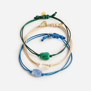 J.Crew Semiprecious Stone Pull-Tie Bracelets NWT